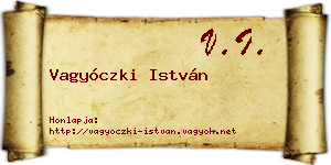 Vagyóczki István névjegykártya